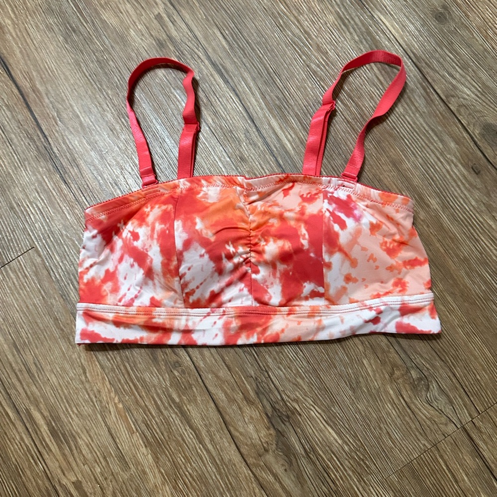 Torrid Tie-Dye Bra in Red and White